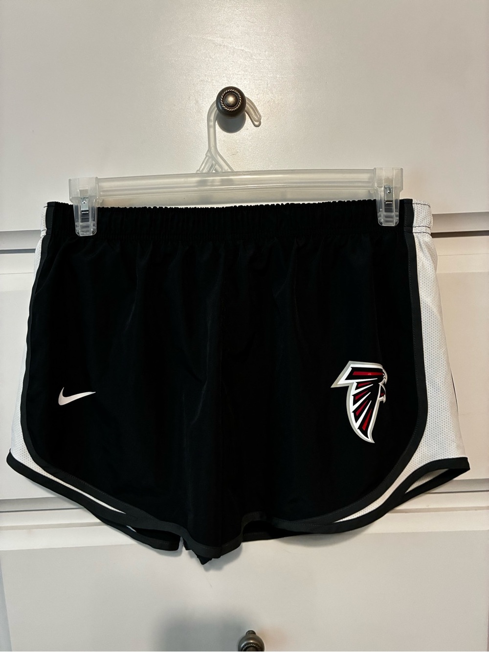 Nike Women’s Black Athletic Shorts with White Panels